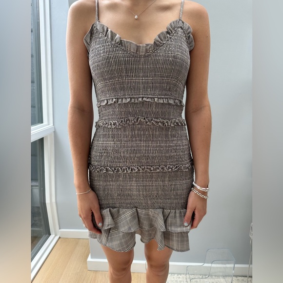 Plaid Tightie Eye Of the Needle Mini Dress - Picture 2 of 5